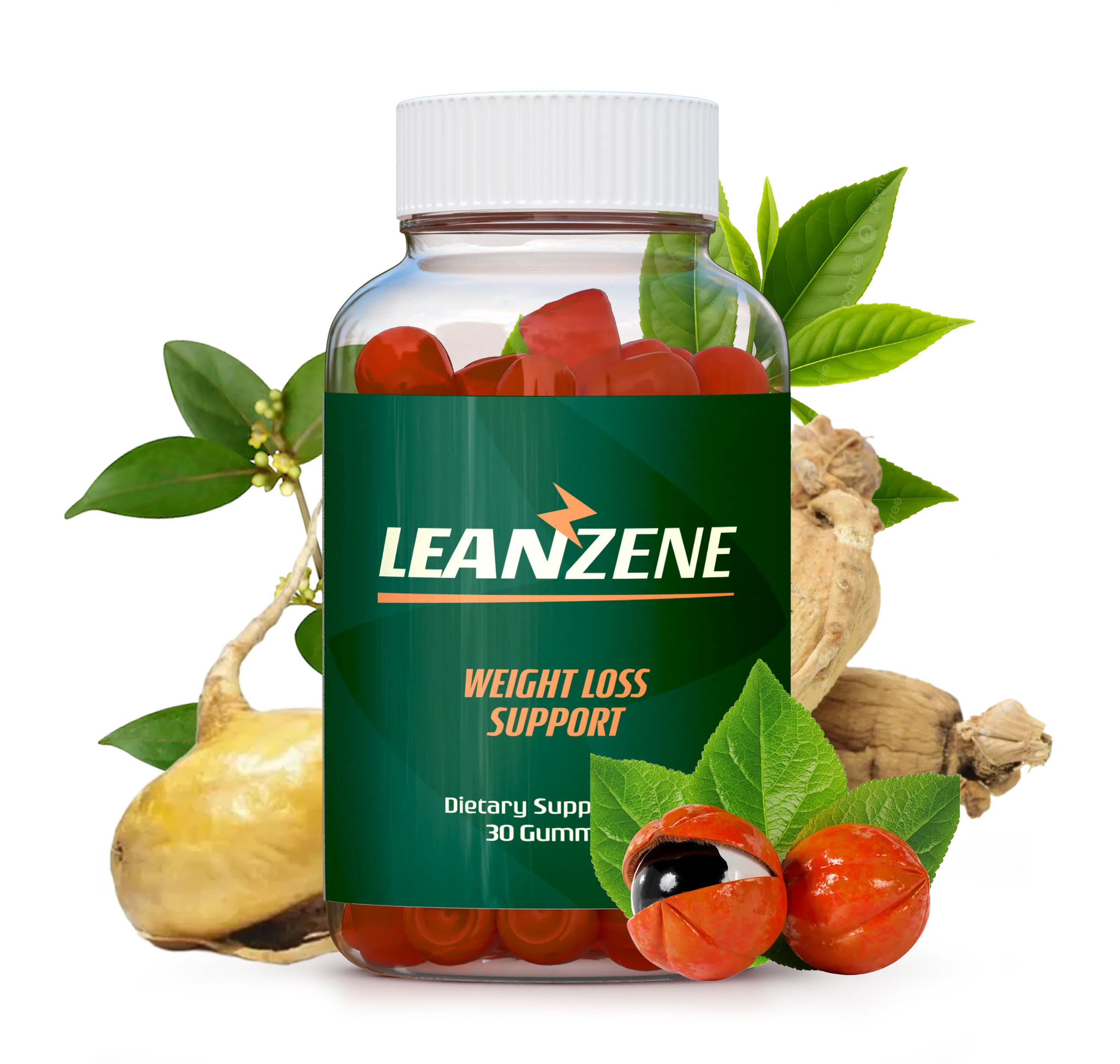 Bottle of Leanzene ACV BHB gummies for metabolic support